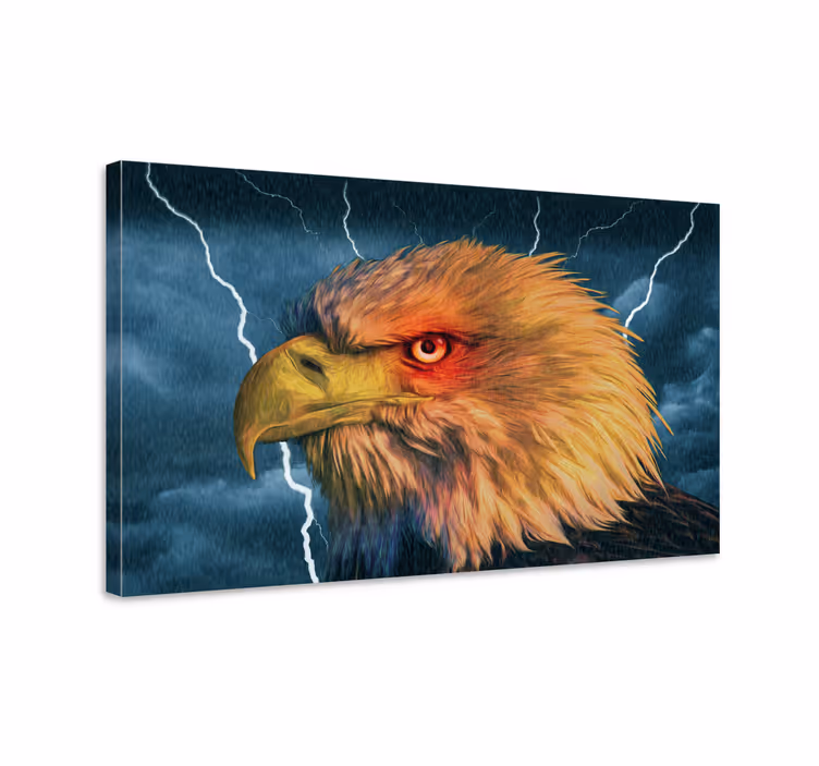 Modrý elektrický orel 3d tisk na obraz - TenStickers