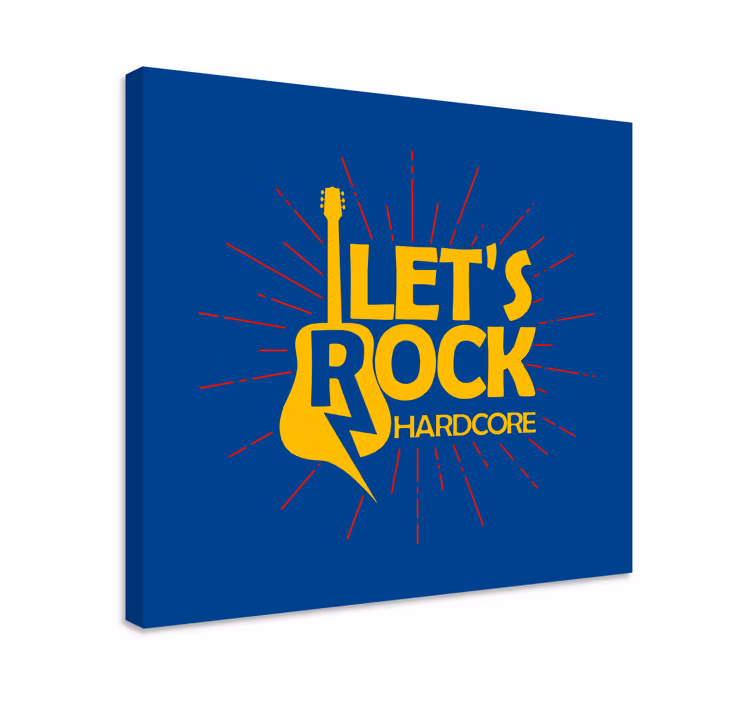 Rocková kytara a textové hudební obraz - TenStickers
