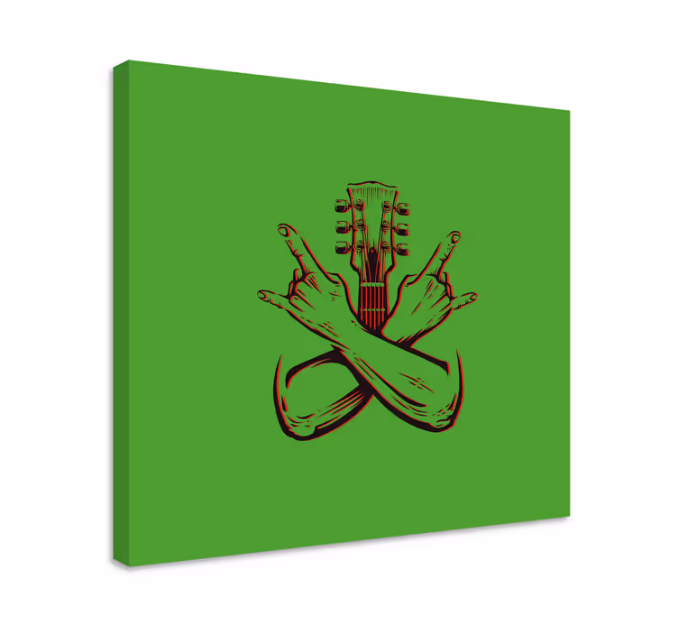 Zkřížené ruce znamení rocková hudba obraz - TenStickers