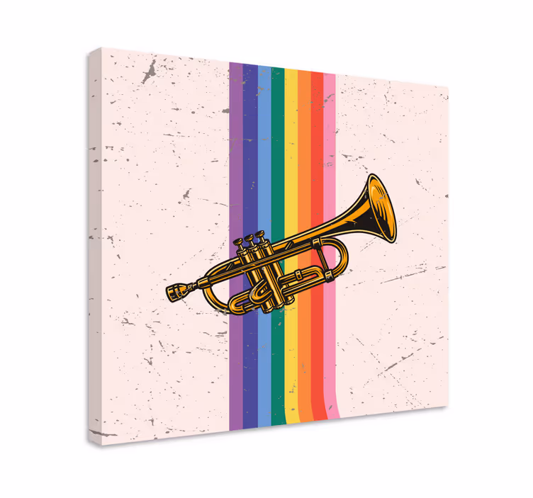 Obrazová hudba s trumpety a linkami - TenStickers
