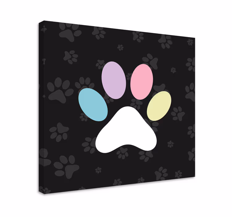 úžasné barevné obrazy na plátně psích tlapek - TenStickers