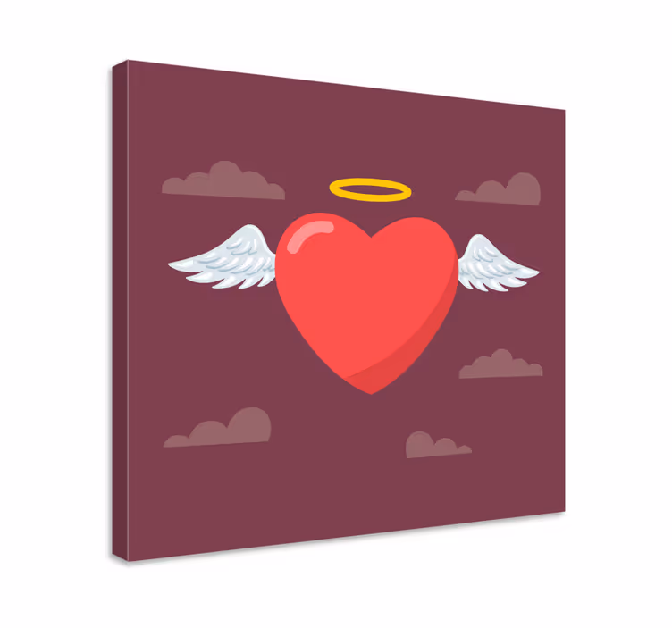 Umělecká obraza andělské srdce - TenStickers