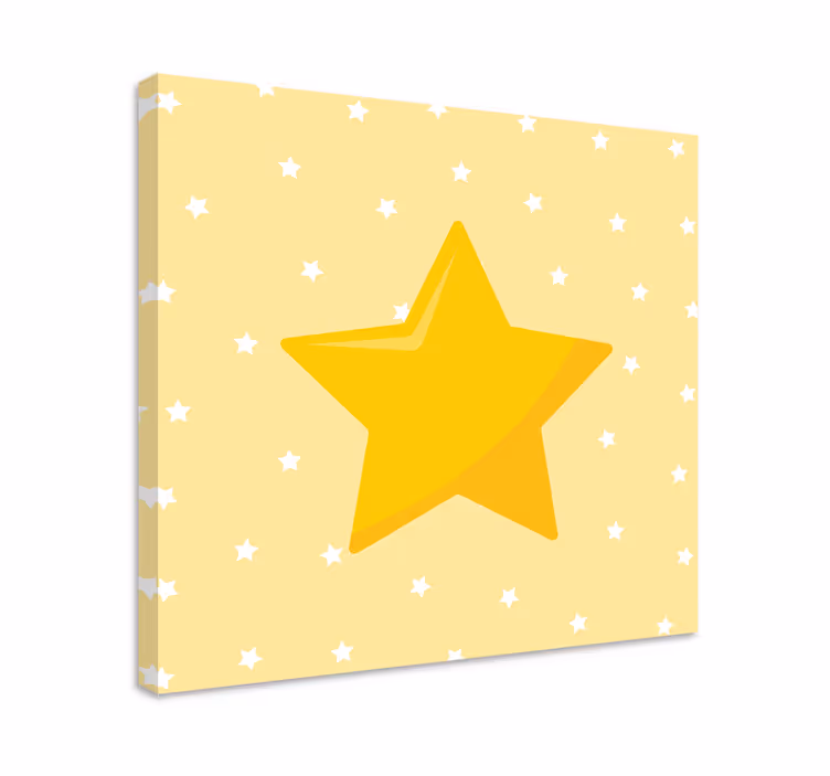 žluté klasické hvězdné dětské obraz - TenStickers