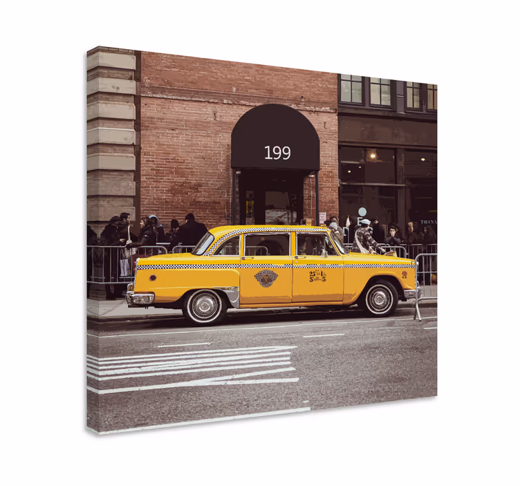 Obraza města a země Žluté taxi - TenStickers