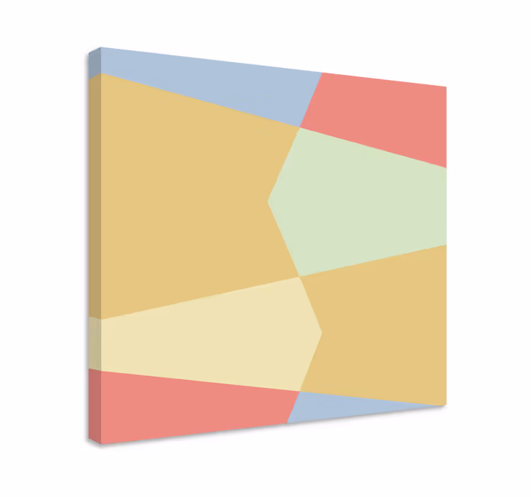 Tvarované barevné bloky Geometrická obraza - TenStickers
