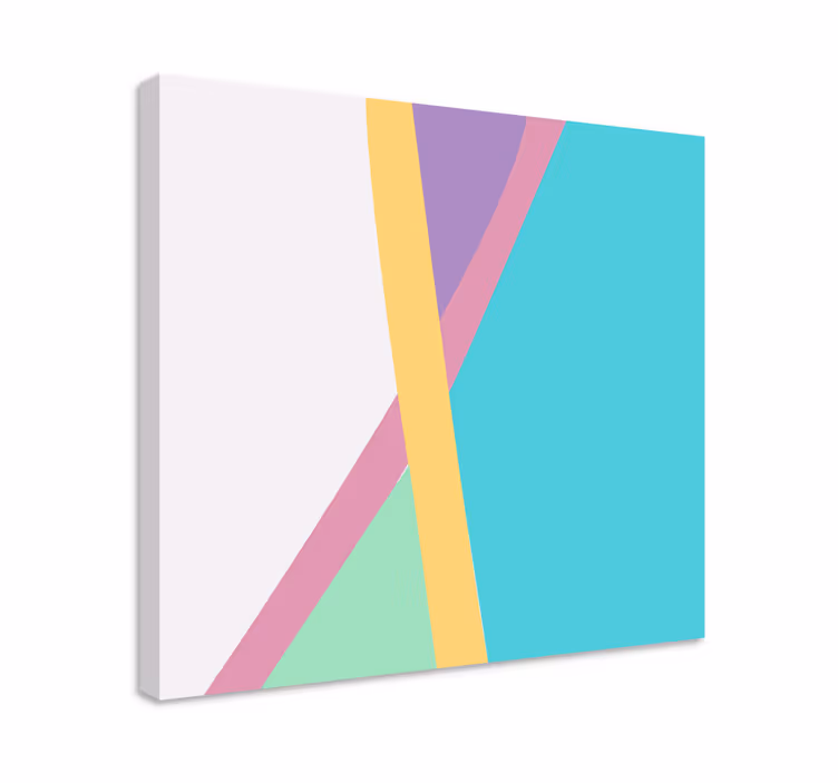 Geometrická barevná souhra Abstraktní obraza - TenStickers