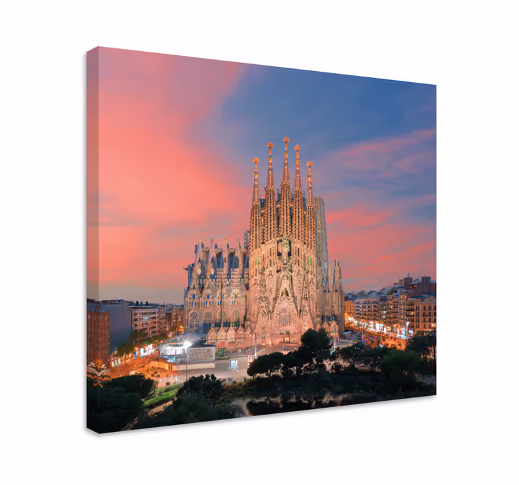 Pohledy na sagrada familia 3d obrazy na plátně - TenStickers