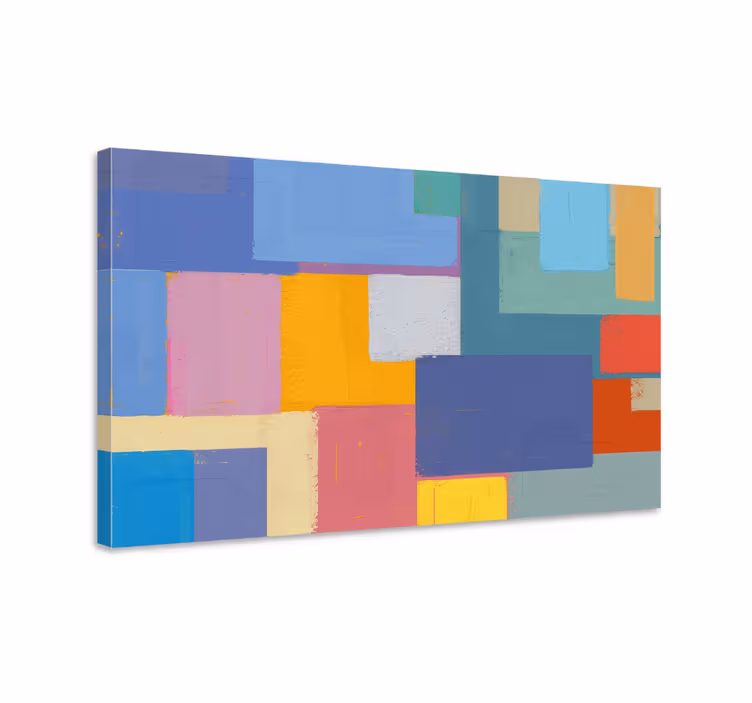 Abstraktní obraza vibrantní geometrické figury - TenStickers