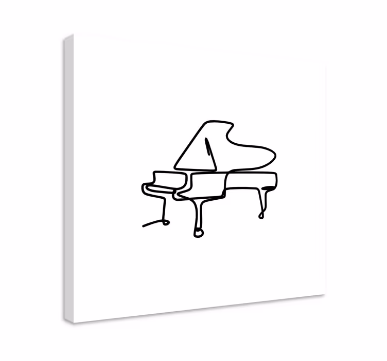Obrazová hudba klavírní obrys - TenStickers