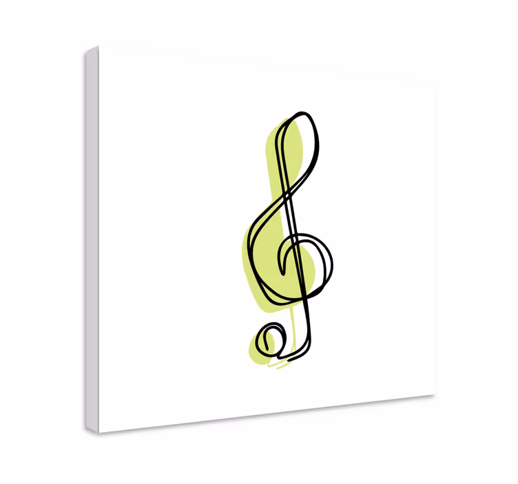 Obrazová hudba obrys hudební noty - TenStickers