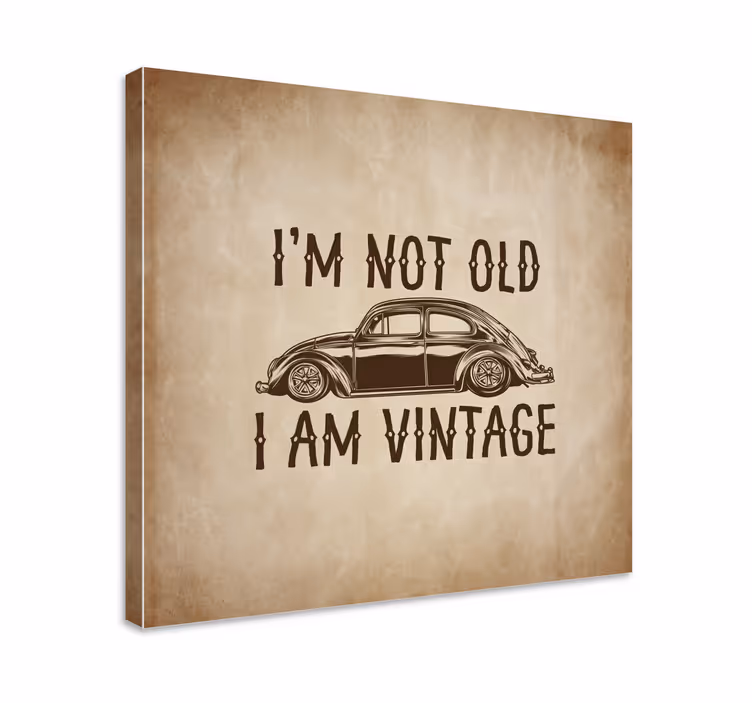 Vintage obraz s citátem o klasických autech - TenStickers