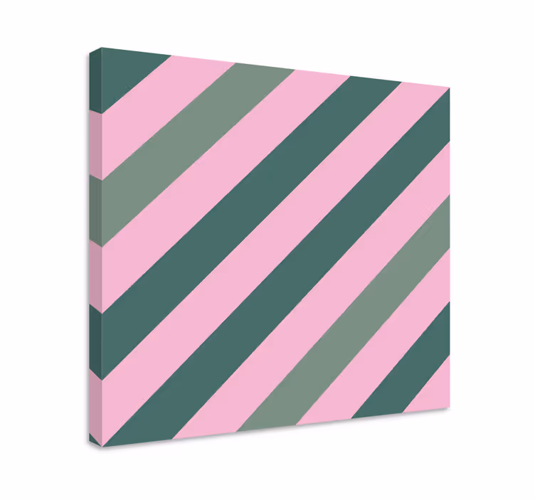 Geometrická obraza s diagonálním pruhovaným vzorem - TenStickers