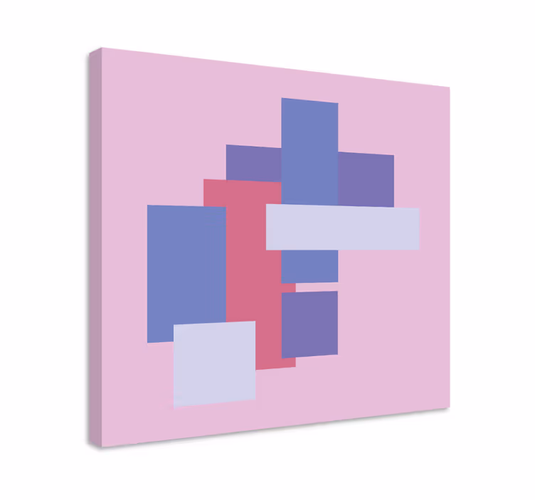 Geometrická obraza abstraktní bloková kompozice - TenStickers