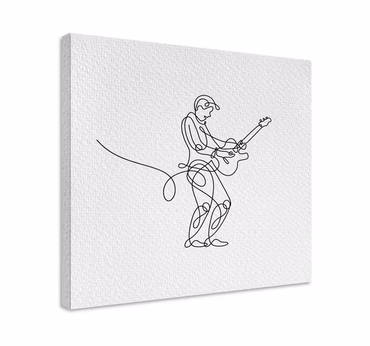 Kytarové elegantní minimalistické hudební obraz - TenStickers