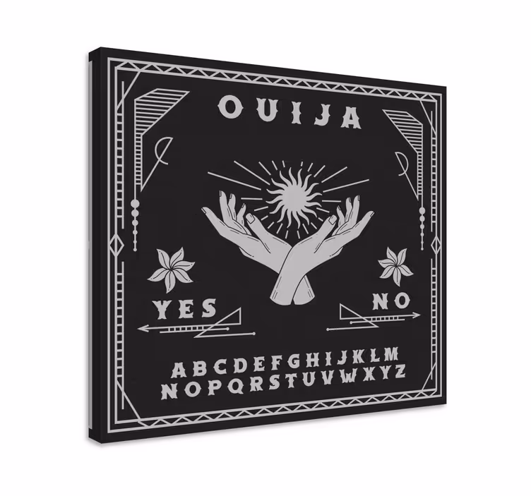 černobílé obrazy na plátně ouija board home - TenStickers