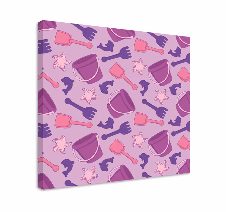 Obraza děti vzor plážových hraček - TenStickers