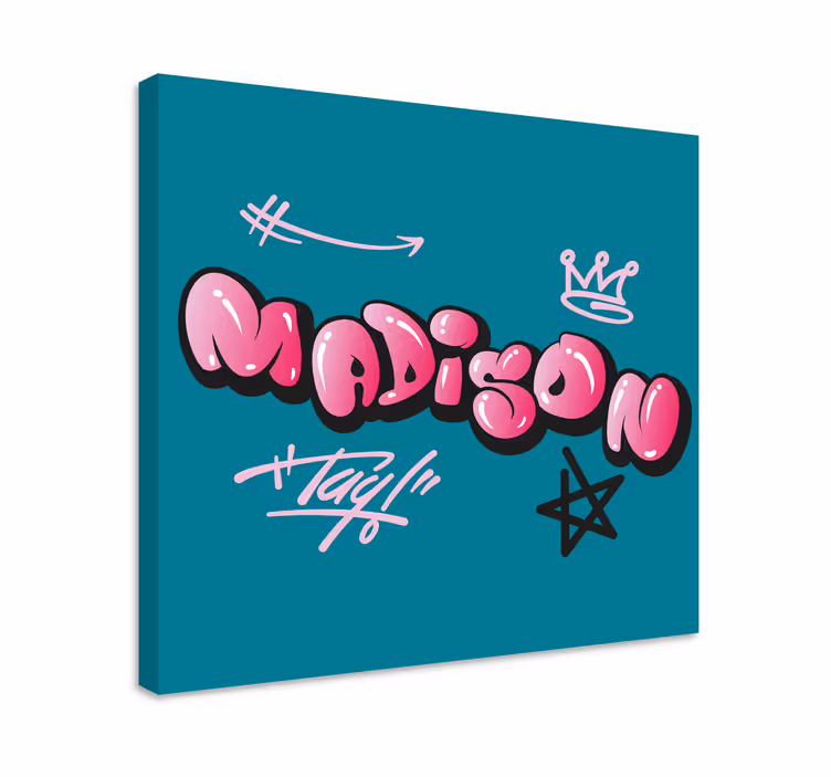 Růžové cool bombardovací graffiti personalizované obraz - TenStickers
