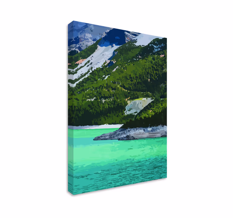 Klidný výhled na hory Obraz krajiny - TenStickers