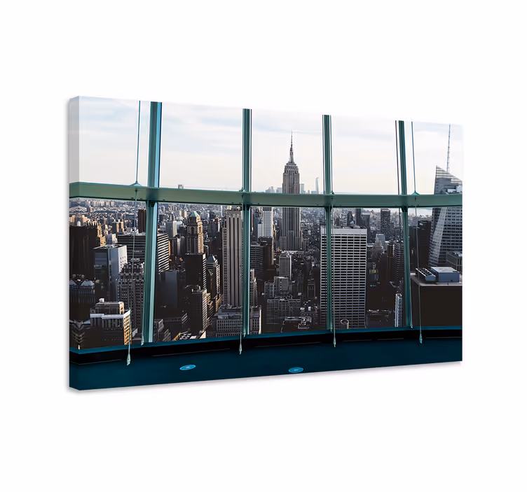 Obraza města a země s empire state - TenStickers