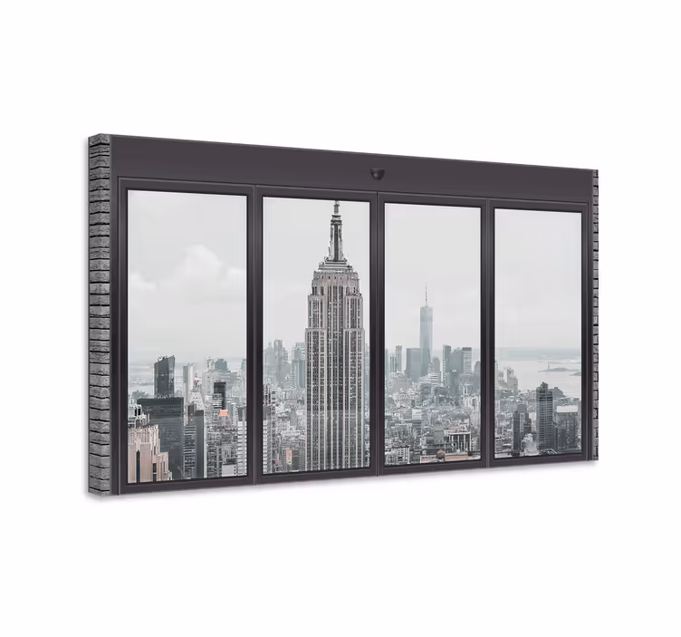 Obraza města a země pohled na empire state - TenStickers