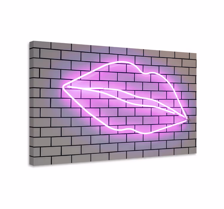 Obrazová motivace neonový nápis kiss - TenStickers