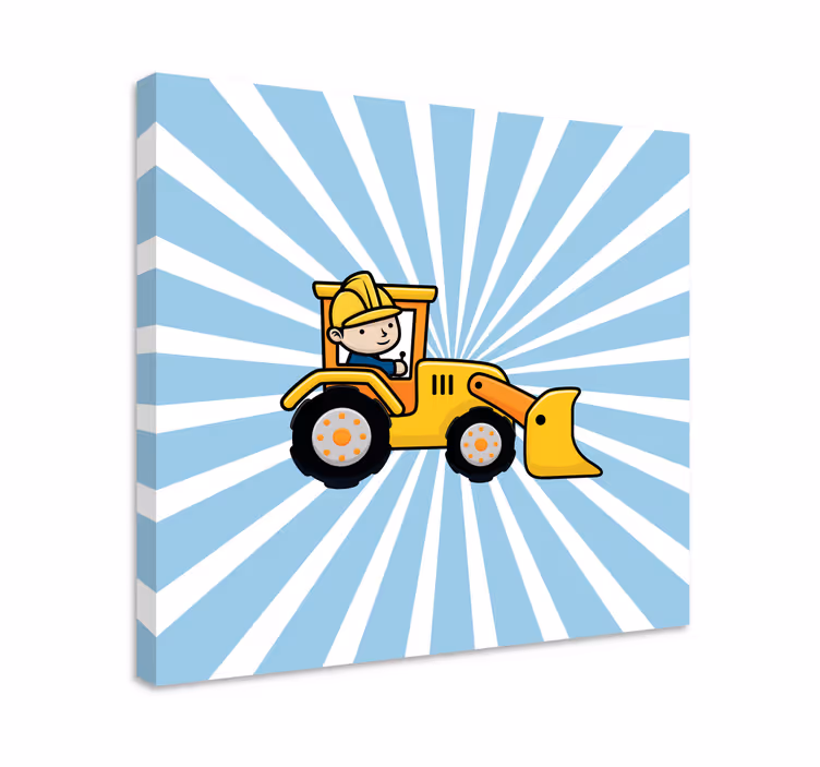 Kreslený rypadlo pracovní školka obraz - TenStickers