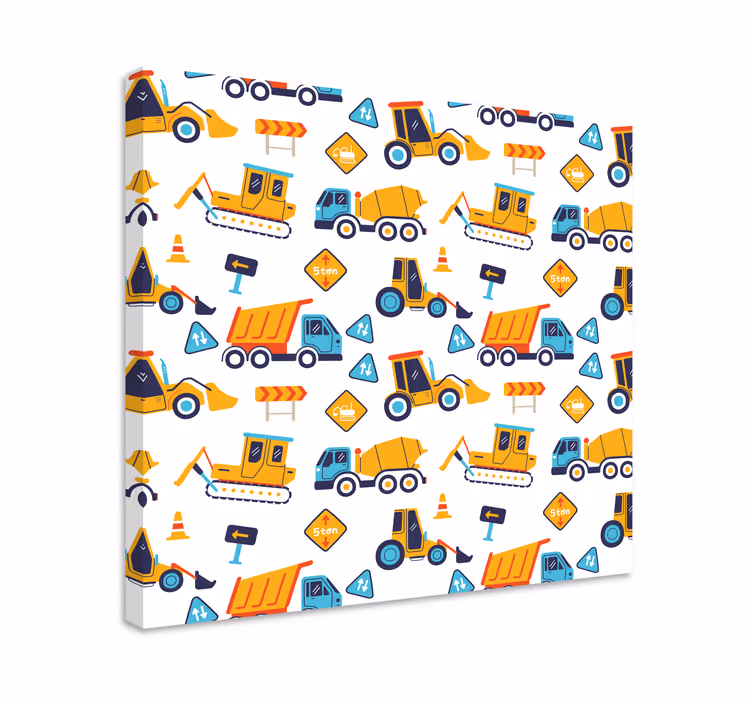 Kreslený staveniště školka obraz - TenStickers