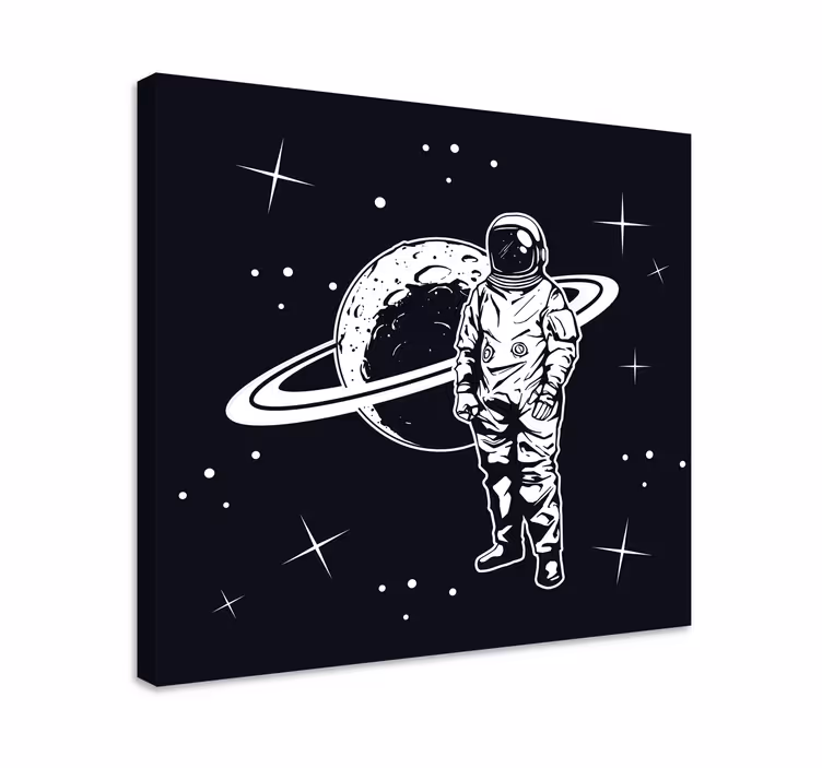 Plátno s potiskem videohry kosmonaut na orbitě - TenStickers