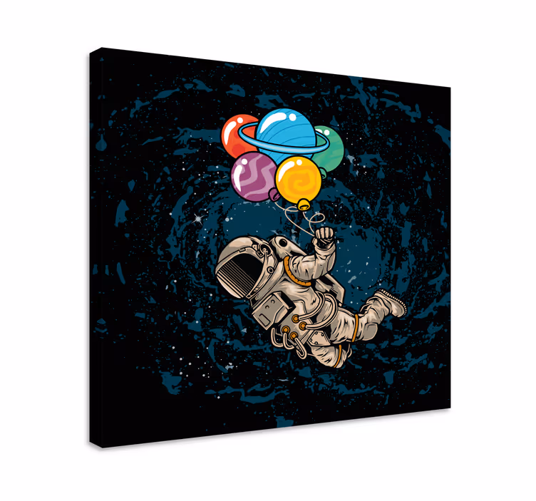 Astronaut ve vesmíru s výtisky stěn balónků - TenStickers