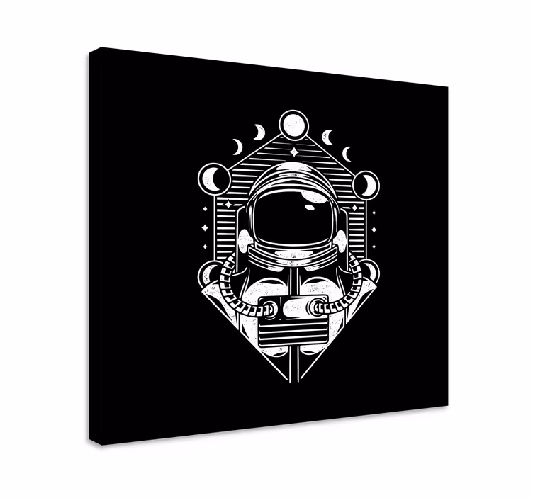 Plátno s potiskem videohry astronaut měsíční fáze - TenStickers