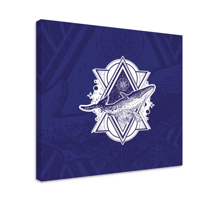 Námořní obraz velrybí astrální design - TenStickers