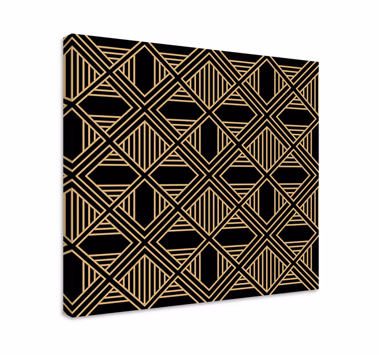 Geometrická obraza zlatý geometrický vzor - TenStickers