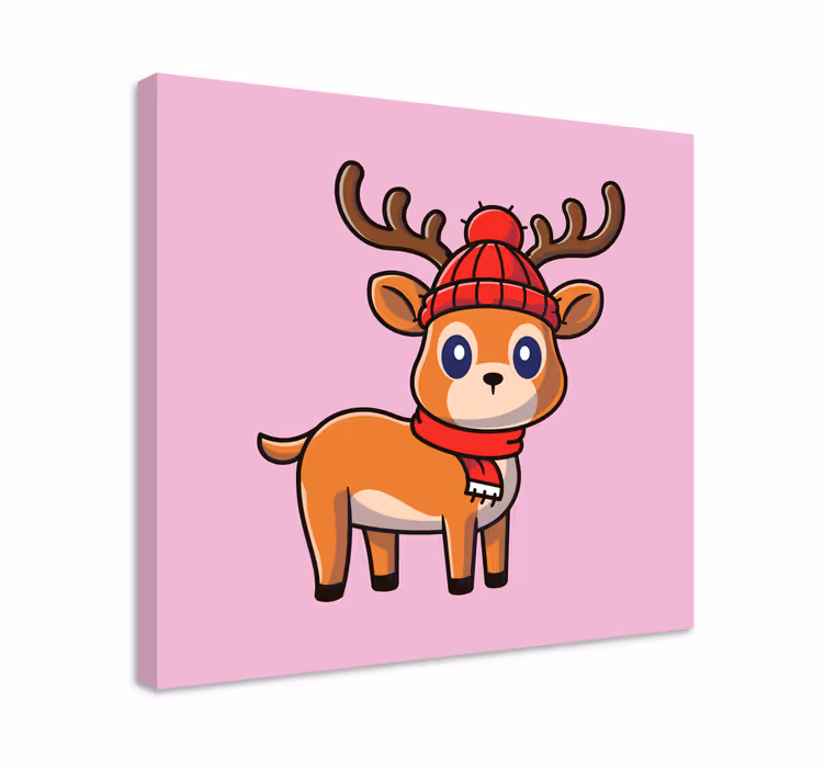 Obraza koní roztomilé kreslené jelínky - TenStickers