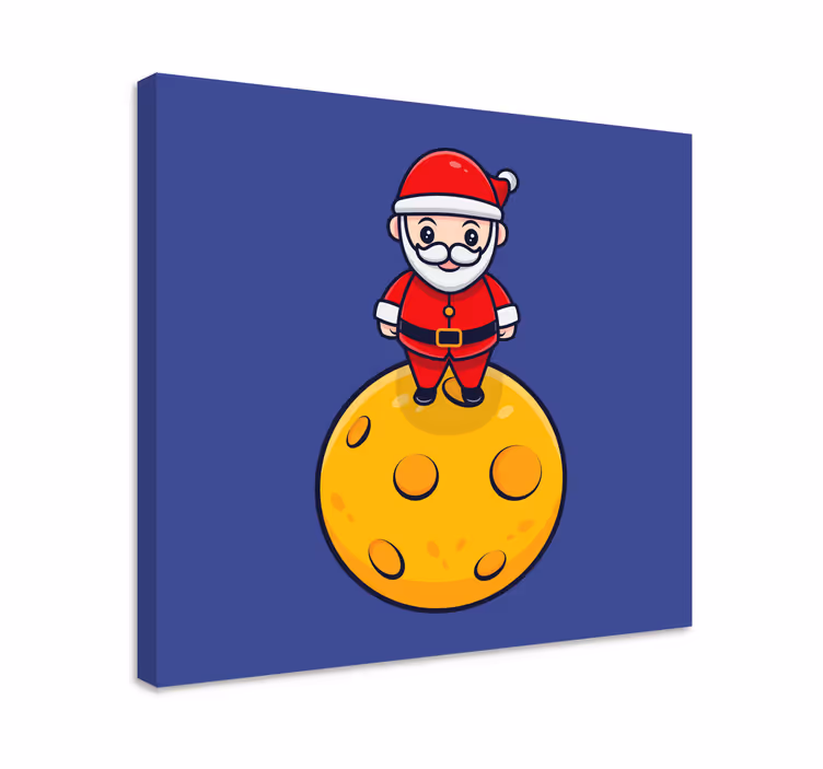 Obraza děti santa na měsíci - TenStickers