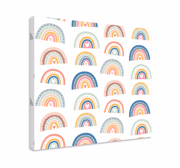 Obraza děti barevné duhové vzory - TenStickers