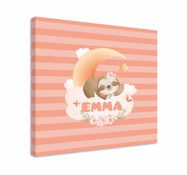 3d obraza lenochod a měsíc - TenStickers