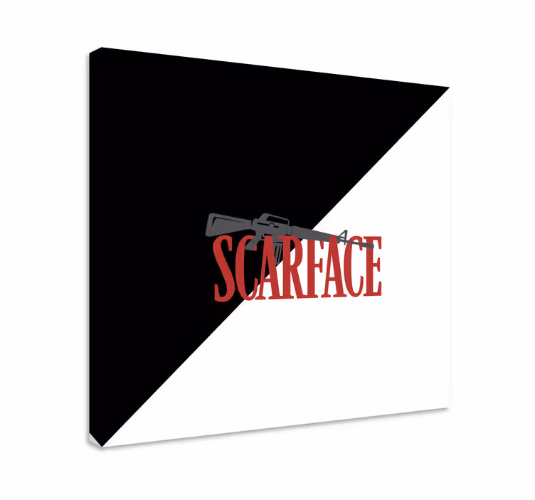 Filmový obrázek scarface s plátnem textové nabídky - TenStickers