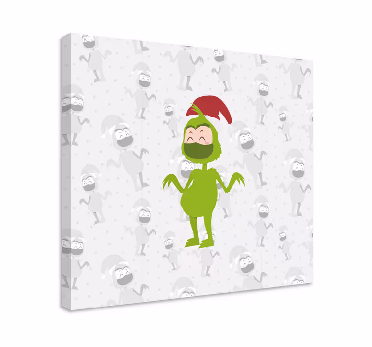 Obraz lidé a postavy Šťastná zelená postava - TenStickers