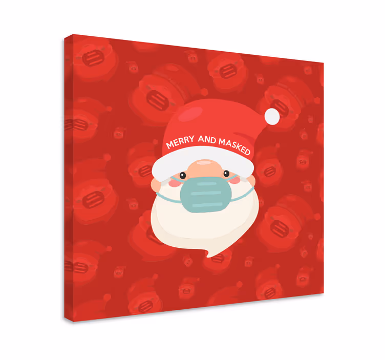Obraza abc a písmena veselý santa v masce - TenStickers