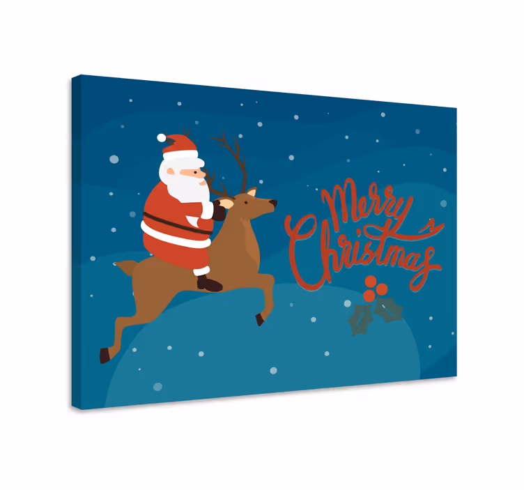 Santa claus sobí vánoční obrazy na plátně - TenStickers