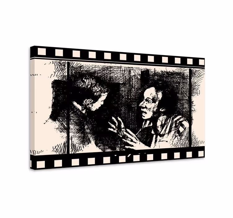 Vintage obraz dialog na filmu - TenStickers