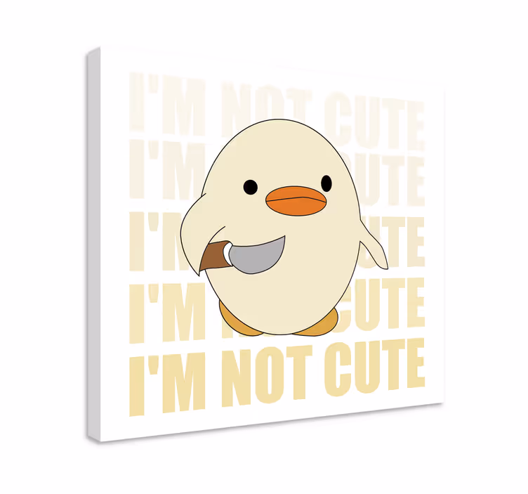 Obraza koček roztomilá kachní postavička - TenStickers