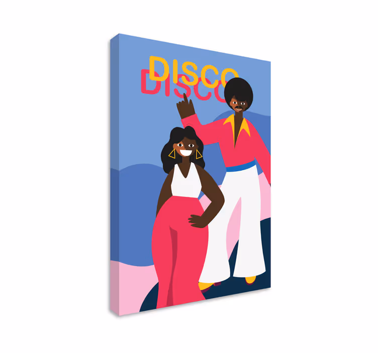 Nástěnné obrazy tanečník 80. Let disco muž tanečník - TenStickers