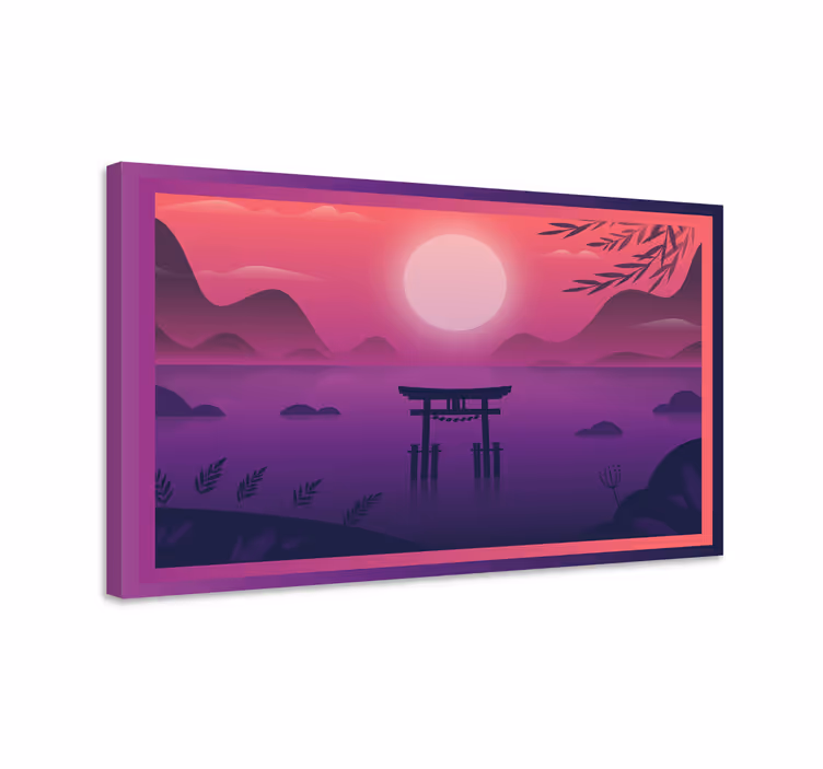 Brána torii při západu slunce Orientální obraz - TenStickers
