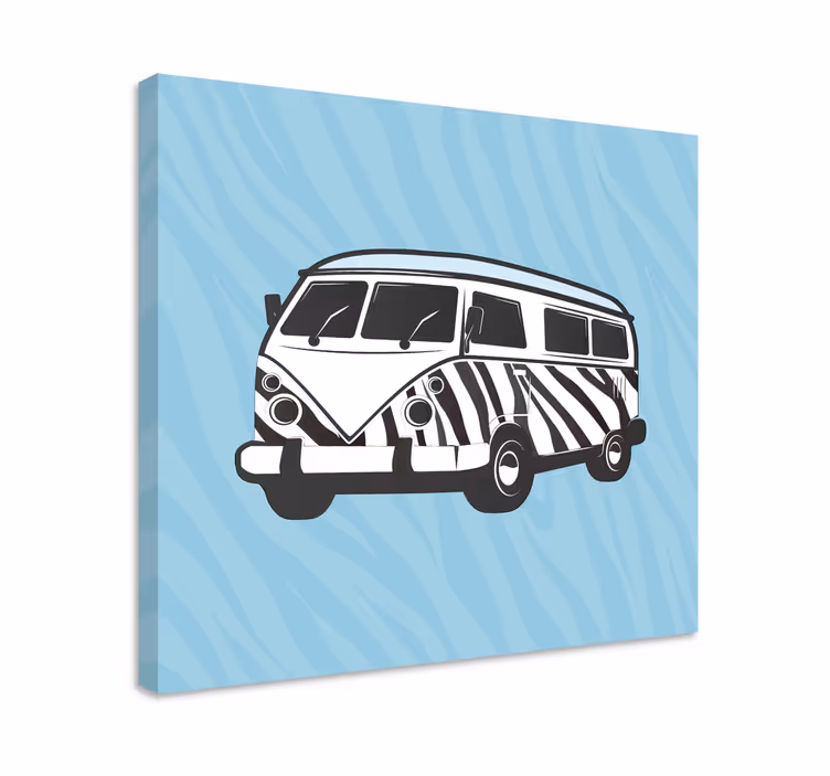 Obraz květin a rostlin v retro karavanu - TenStickers
