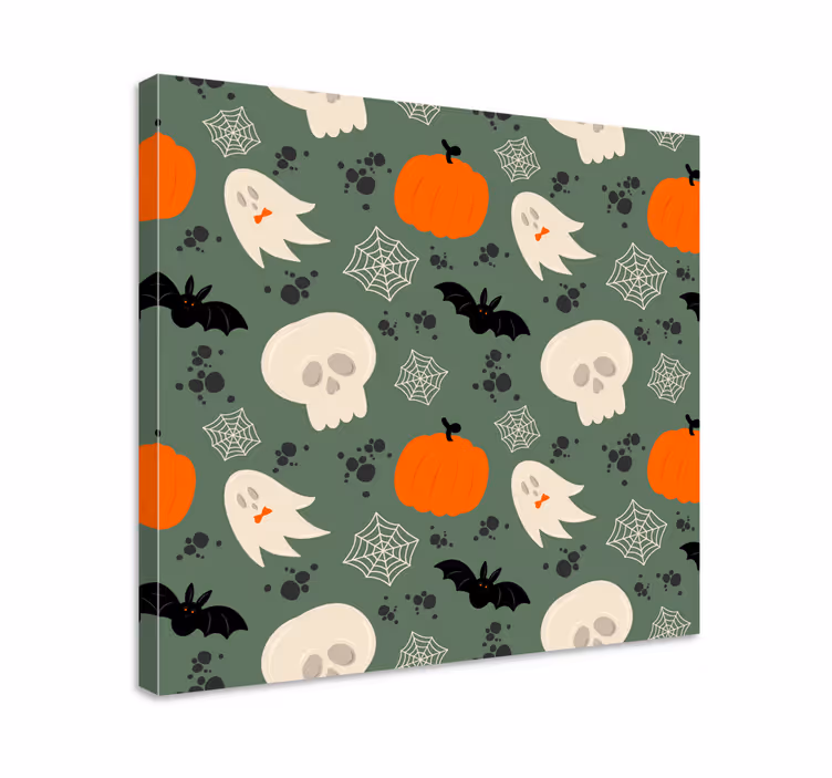 Obraza dinosaurů s halloweenskými prvky - TenStickers