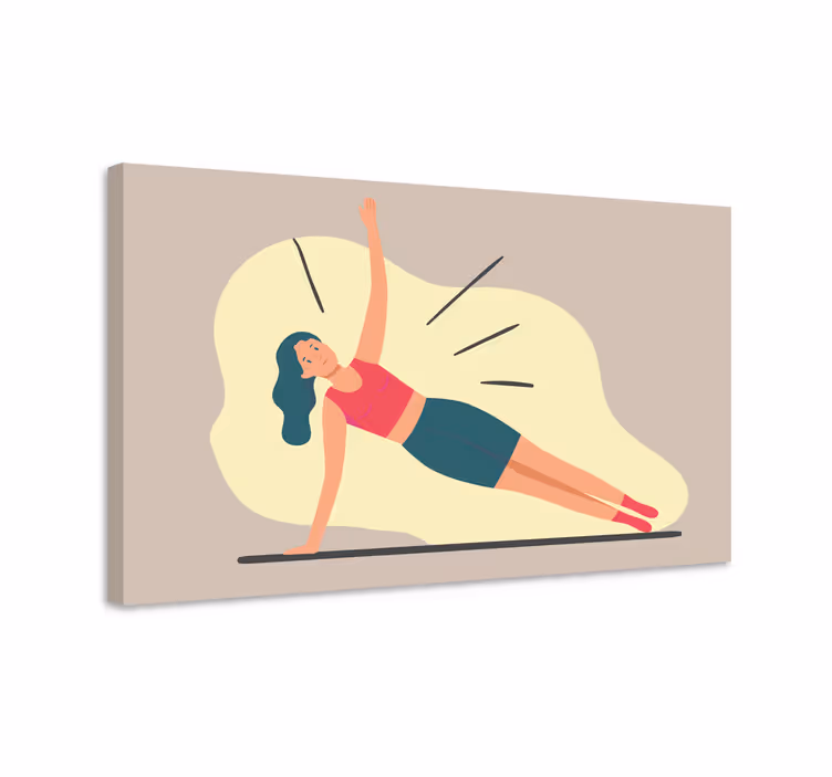 žena cvičení ilustrace domácí obraz - TenStickers