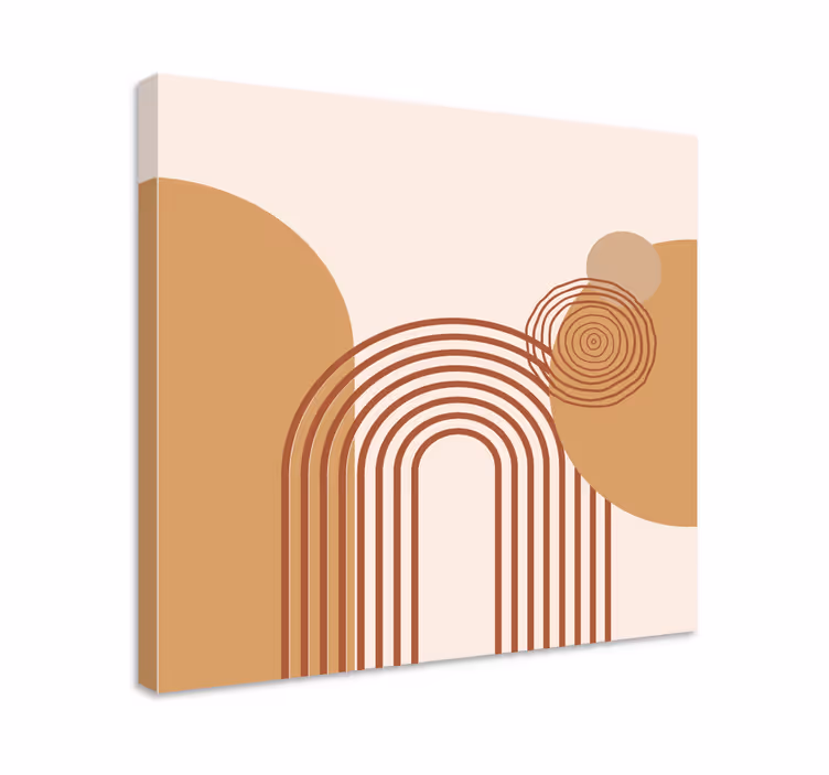 Geometrická obraza uspořádání zakřivených linií - TenStickers