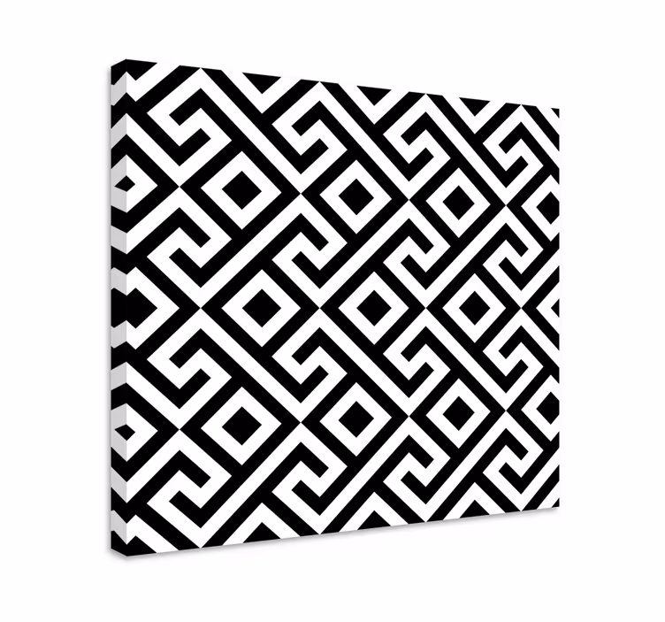 černobílé geometrické severské obrazy na plátně - TenStickers