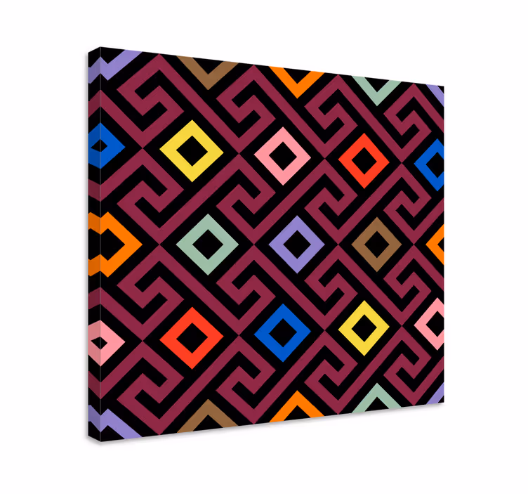 Geometrická obraza barevné geometrické čtverce - TenStickers